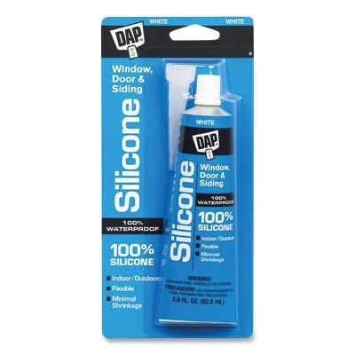 DAP 753 All-Purpose 100% Silicone Rubber Sealant 2.8 oz Tube