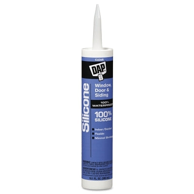 DAP 8641 All-Purpose 100% Silicone Rubber Sealant 10.1 oz Canister Clear