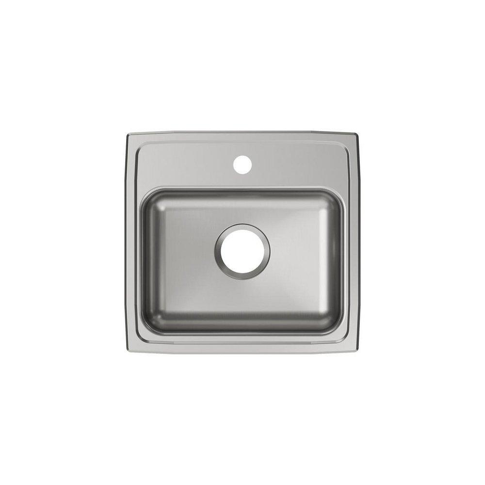 Elkay LRAD1918551 Lustertone Classic Stainless Steel 19 x 18 x 5-1/2 1-Hole Single Bowl Drop-in ADA Sink