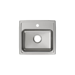 Elkay LRAD1918551 Lustertone Classic Stainless Steel 19 x 18 x 5-1/2 1-Hole Single Bowl Drop-in ADA Sink