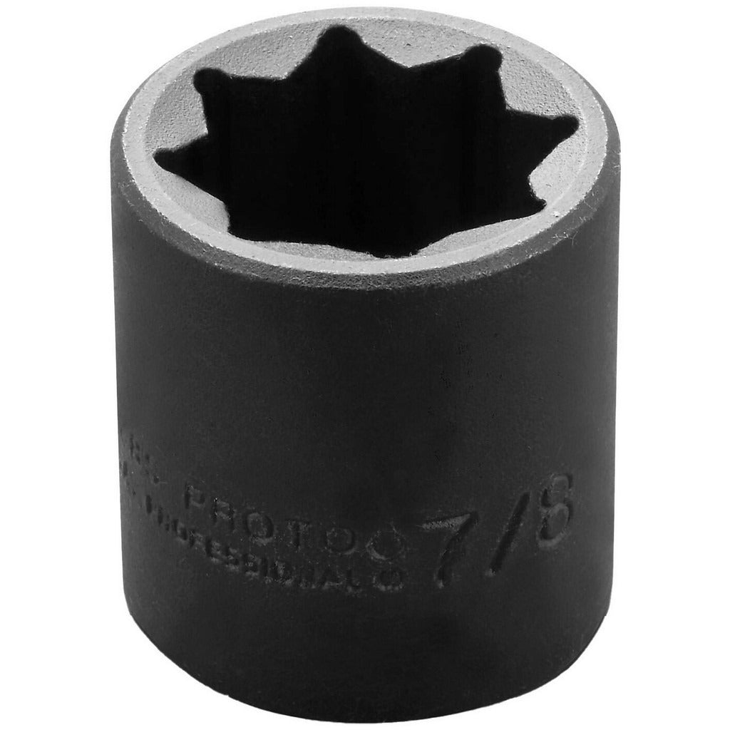 PROTO Proto J7428S Impact Socket 1/2 in Drive 7/8 in 8 Point