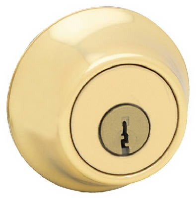 KWIKSET Kwikset 96600-675 Single Cylinder Deadbolt Polished Brass 6-pack