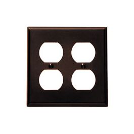 Leviton 85016 2-Gang Duplex Device Receptacle Wallplate, Standard Size, Thermoset, Device Mount, Brown