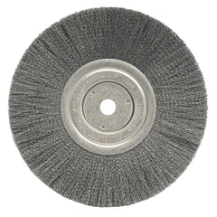 Weiler 1775 Narrow Face Crimped Wire Wheel 0.006 Inch Stainless Steel Wire 8 Inch Diameter