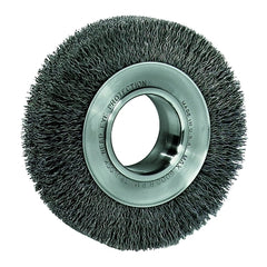 Weiler 3070 Wide-Face Crimped Wire Wheel 6 Inches Diameter 1.25 Inches Width 0.014 Inches Steel