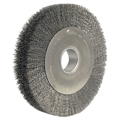 Weiler 3200 Wide-Face Crimped Wire Wheel 10 in x 1 5/8 in Steel 4,000 rpm