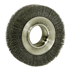 Weiler 6080 Medium-Face Crimped Wire Wheel 6 in D x 1 in W Steel Wire 6,000 rpm