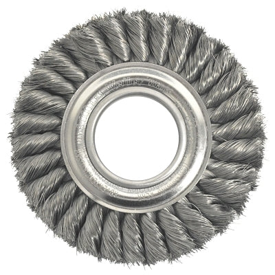 Weiler 9180 Wide Face Standard Twist Knot Wire Wheel 6 in Dia. 1 3/8 W 8000 rpm