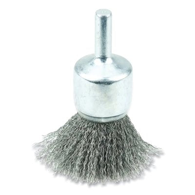 Weiler 10005 End Brush 3/4 in Dia Steel Fill Crimped 10005