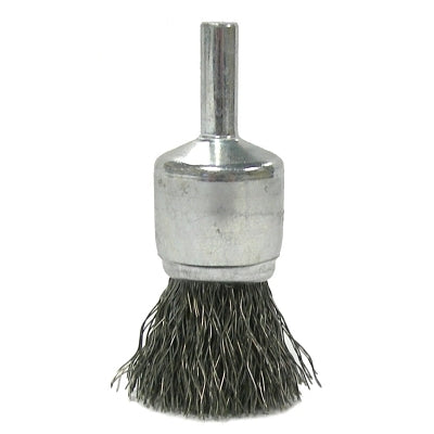 Weiler 10019 End Brush - Stainless Steel - 3/4 in Diameter - 22000 RPM