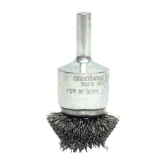 Weiler 10038 1-1/2 Circular Flared Crimped Wire End Brush .020 Steel Fill