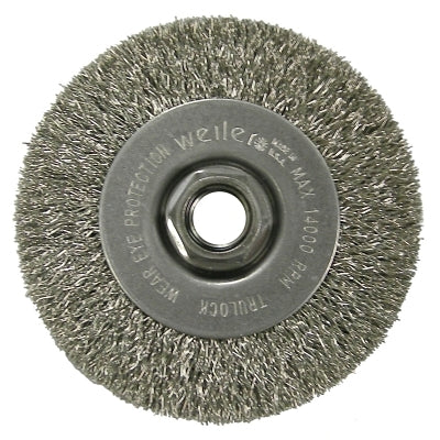 Weiler 13085 Crimped Wire Wheel 4 Inches Diameter 14000 RPM