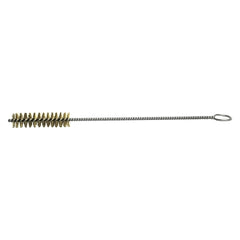 Weiler 21221 Hand Tube Brush Double Stem Double Spiral 3/16 0.03 Brass Wire Fill 1-1/2 Length Made in The USA Pack of 10