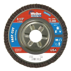 Weiler 31308 Vortec Pro Abrasive Flap Discs 4.5 40 Grit 7/8 Arbor 13,000 rpm Alum Back