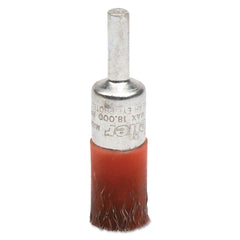 Weiler 35535 Polyflex Heavy Duty Crimped Wire Hollow End Brush Steel 1/2 in x 0.0104 in 18000 rpm