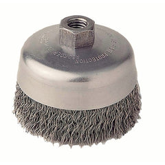 Weiler 36061 Vortec Pro 5 Crimped Wire Cup Brush .020 Steel Fill 5/8-11 UNC Nut