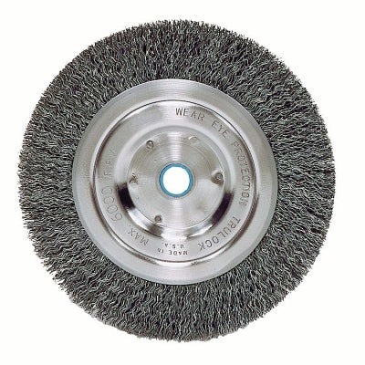 Weiler 36063 Vortec Pro Crimped Wire Wheel, 5 in D, .014 Carbon Steel, 6,000 rpm