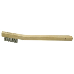 Weiler 44551 Small Hand Wire Scratch Brush 7-3/4 in 3 X 7 Rows Stainless Steel Bristle Wood Handle