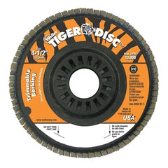 Weiler 50004 Trimmable Tiger Flap Discs 4 1/2 Inches 80 Grit 7/8 Inch Arbor 13,000 RPM