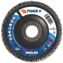 Weiler 51224 Flap Disc 4.5 Inch 60 Grit Type 27