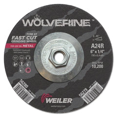 Weiler 56279 Wolverine Thin Cutting Wheels 6 Inch Diameter 24 Grit