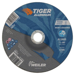 Weiler 58211 Aluminum Cutting Wheels 7 Inch Diameter 7/8 Inch Arbor Type 27 60 Grit Aluminum Oxide