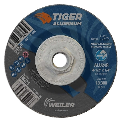 Weiler 58226 Aluminum Combo Wheels 24 Grit 4 1/2 in Diameter 5/8 in Arbor Type 27