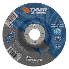 Weiler 58227 Aluminum Combo Wheels 5 Inch Diameter 24 Grit Type 27 with 7 by 8 Inch Arbor