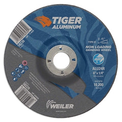 Weiler 58229 Aluminum Combo Wheels 6 in Dia. 7/8 in Arbor Type 27 24 Grit Aluminum Oxide