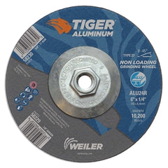 Weiler 58230 Aluminum Combo Wheels 6 Inch Dia 5/8 Inch Arbor Type 27 24 Grit Alum Oxide