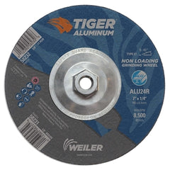 Weiler 58232 Aluminum Combo Wheels 7 in Dia 5/8 in Arbor Type 27 24 Grit