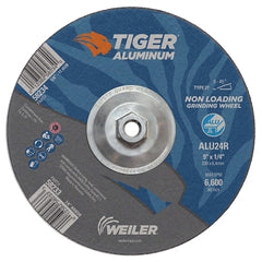 Weiler 58234 Aluminum Combo Wheels 9 in Dia 5/8 in Arbor Type 27 24 Grit Alum Oxide