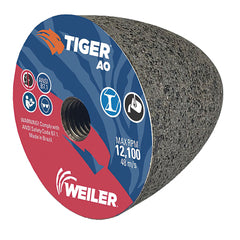 Tiger AO 68314 Type 16 Round Tip Grinding Cone 3 in dia 24 Grit 5/8 in to 11 Arbor