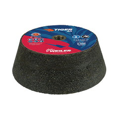 Weiler 68356 Type 11 Flaring Cup Grinding Wheel 6 in dia 16 Grit 5/8 in to 11 Arbor