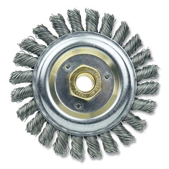 Weiler 79803 Dually 5 Filler Pass Weld Cleaning Brush 0.023 Steel Wire Fill 5/8-11 UNC Double-Hex Nut