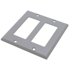 Leviton 80409-GY Decora Wall Plate Standard Size 2-Gang Gray