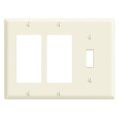 Leviton 80431-T Combination Wallplate Standard Size 3 Gangs Light Almond