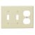 Leviton 86021 3-Gang 2-Toggle 1-Duplex Device Combination Wallplate, Standard Size, Thermoset, Ivory