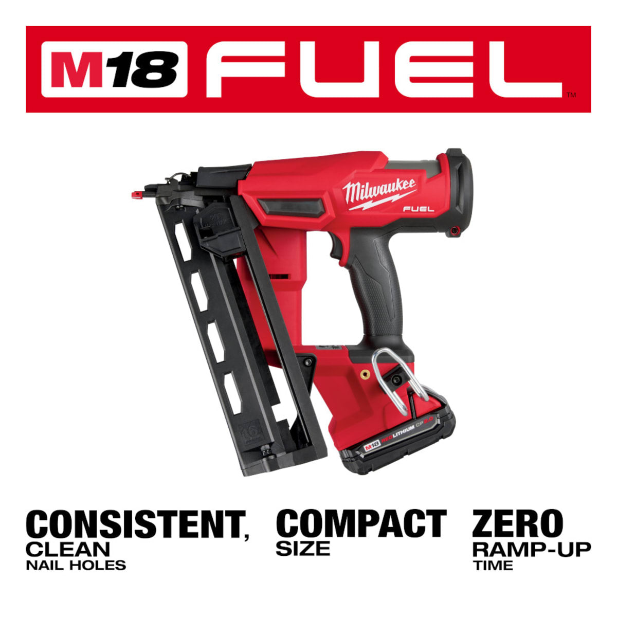 Milwaukee 2841-21CT M18 FUEL 16 Gauge Angled Finish Nailer Kit