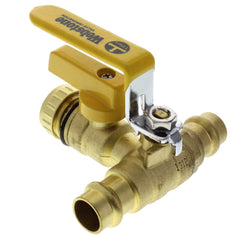 Webstone 80612W Ball Valve Lead Free Brass 1/2 Press with Drain Full Port