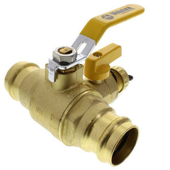 Webstone 80614W Ball Valve Lead Free Brass 1 Press with Drain Full Port