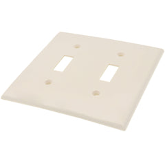 Leviton 80709-T 2-Gang Electrical Wall Plate Toggle Switch Light Almond