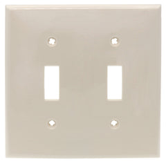 Leviton 80709-T 2-Gang Electrical Wall Plate Toggle Switch Light Almond