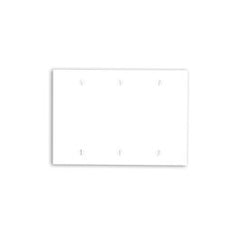 Leviton 88033 3-Gang Blank Wallplate Standard Size Thermoset White