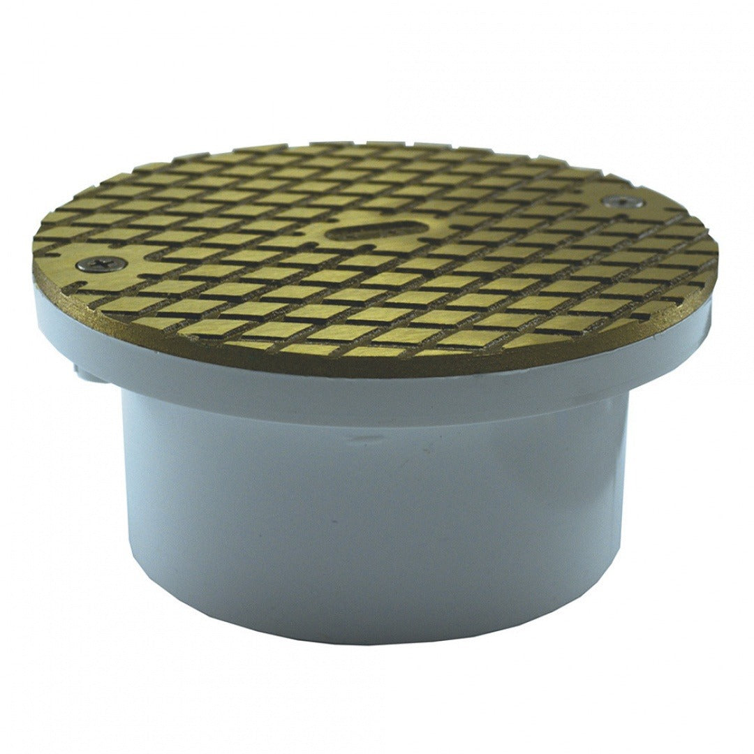 JONES STEPHENS JONES STEPHENS C60162 PVC Nickel Bronze Cover Cleanout 3 x 4 inches