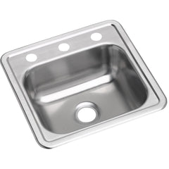 Elkay D115163 Dayton Stainless Steel 15 x 15 x 5-3/16 Single Bowl Drop-in Bar Sink