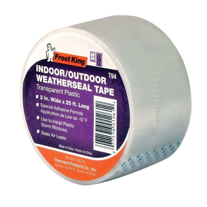 FROST KING Frost King T94H Plastic Weather-Seal Tape 2-Inch x 25-Feet