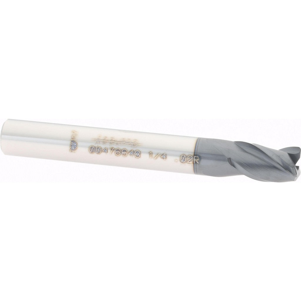 ACCUPRO Accupro 12179670 Corner Radius End Mill 1/4 in 3 Flute Altin