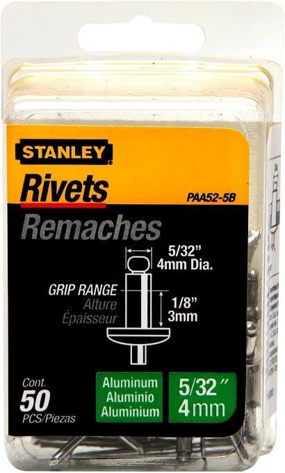 STANLEY Stanley PAA52-5B Aluminum Rivets 5/32 x 1/8 50 Pack