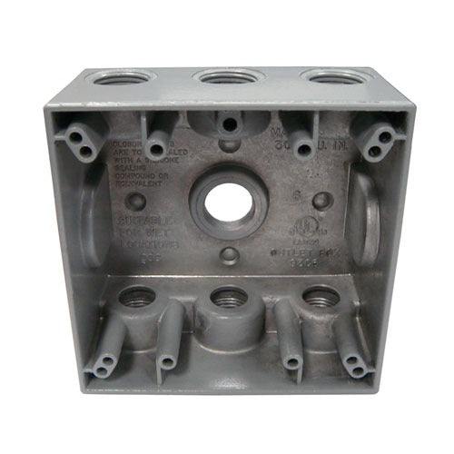 MULBERRY Mulberry 30269 2 Gang Weatherproof Box (7) 1/2in Outlets